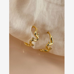 WAVY HOOP  |  SILVER