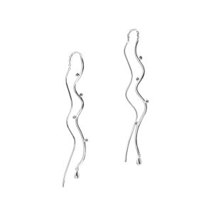 *WAVY EARTHREAD  |  SILVER