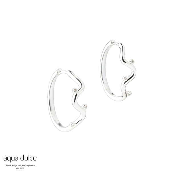 *WAVY HOOP BIG | SILVER