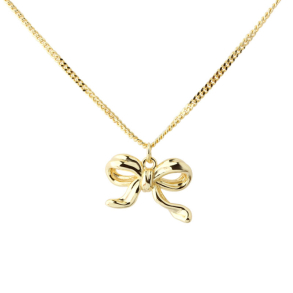 *NEW CURVE BOW | NECKLACE GOLDEN