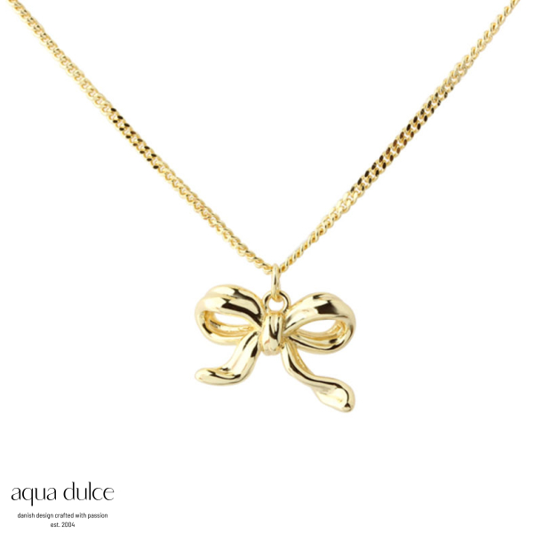 *NEW CURVE BOW | NECKLACE GOLDEN