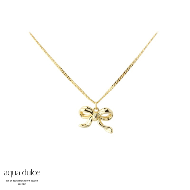 *NEW CURVE BOW | NECKLACE GOLDEN