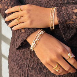 ALURA WHITE BRACELET | GOLDEN