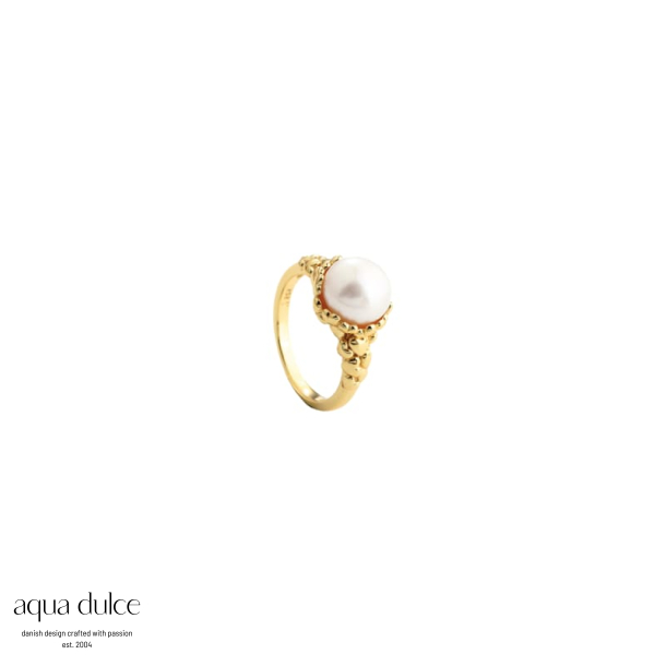 KARLA PEARL RING - 58 | GOLDEN