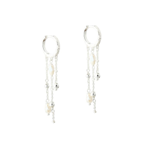 LUNELLA PEARL HOOP | SILVER