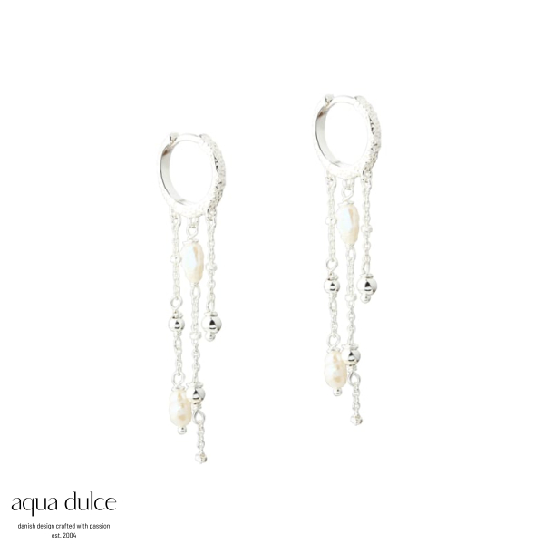 LUNELLA PEARL HOOP | SILVER