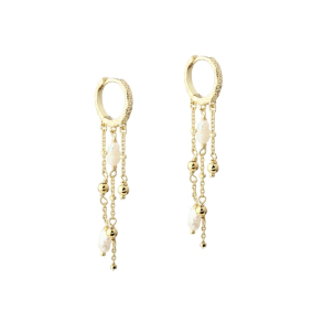 LUNELLA PEARL HOOP | GOLDEN