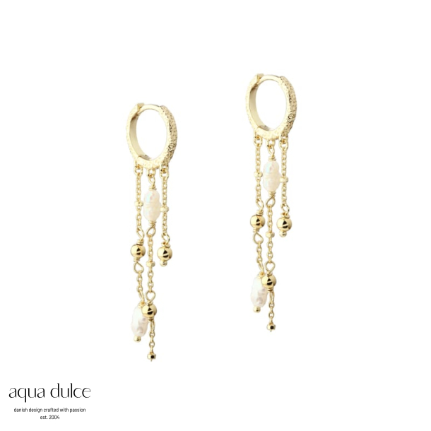 LUNELLA PEARL HOOP | GOLDEN