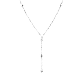 LUNELLA BALL Y-NECKLACE | SILVER