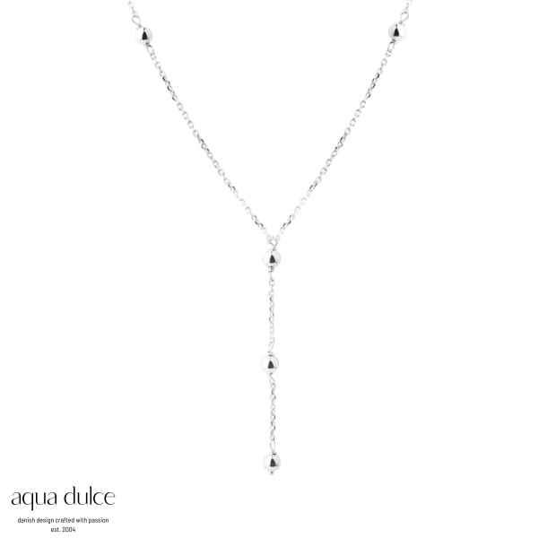 LUNELLA BALL Y-NECKLACE | SILVER