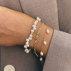 LUNELLA PEARL BRACELET | GOLDEN
