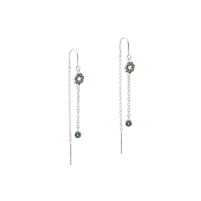 VERDE FLOWER EARTHREAD | SILVER