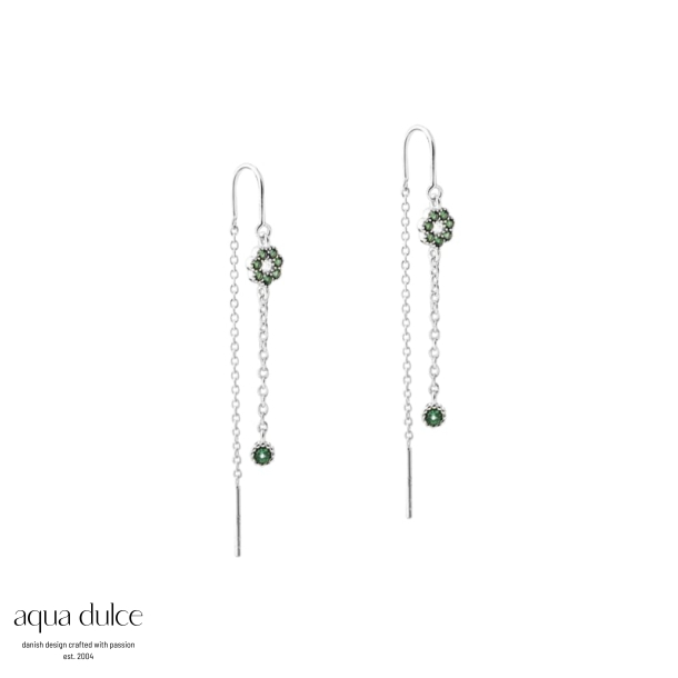 VERDE FLOWER EARTHREAD | SILVER