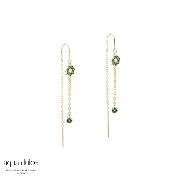 VERDE FLOWER EARTHREAD | GOLDEN