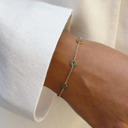 VERDE FLOWER BRACELET | GOLDEN