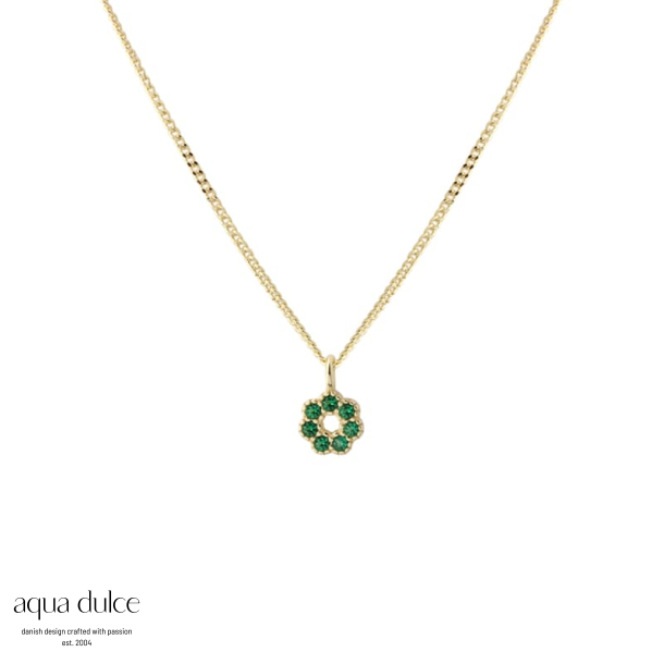 VERDE FLOWER NECKLACE | GOLDEN
