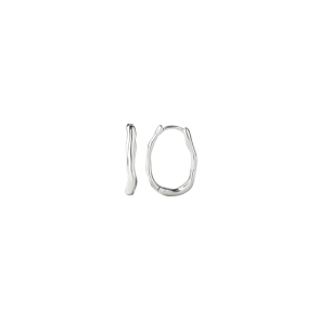 OVAL MINARA HOOP SMALL |  SILVER