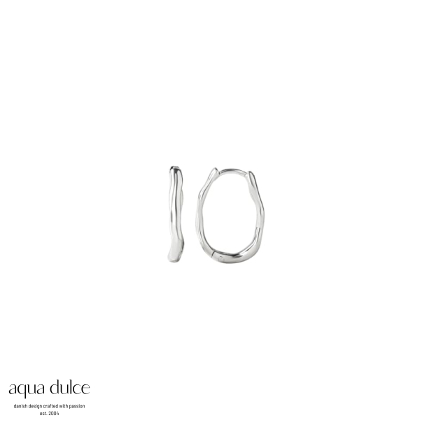 OVAL MINARA HOOP SMALL |  SILVER