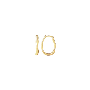 OVAL MINARA HOOP SMALL | GOLDEN