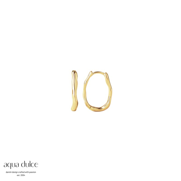 OVAL MINARA HOOP SMALL | GOLDEN