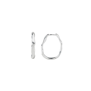 OVAL MINARA HOOP BIG |  SILVER