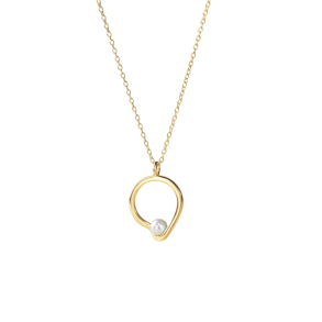 SELA PEARL NECKLACE | GOLDEN