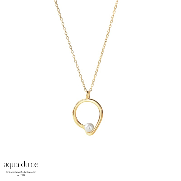 SELA PEARL NECKLACE | GOLDEN