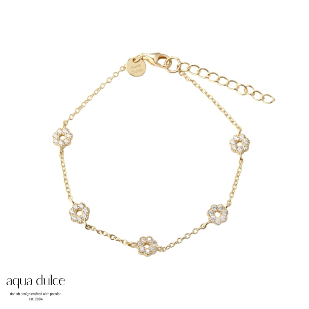 LUMI FLOWER CLEAR BRACELET | GOLDEN