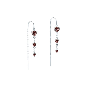 EIRA HEART EARTHREAD | SILVER