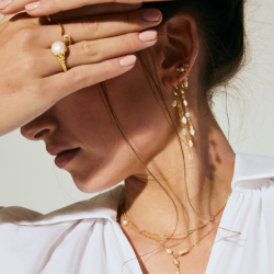 SINNA PEARL EARSTUD | GOLDEN