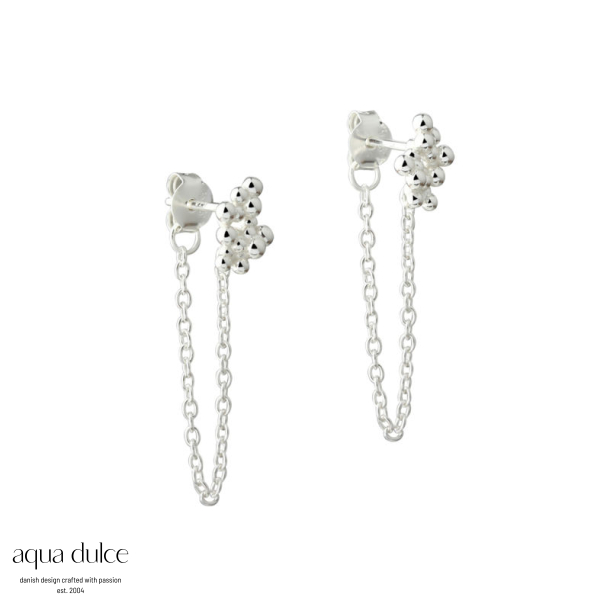 AYA EARSTUD CHAIN | SILVER