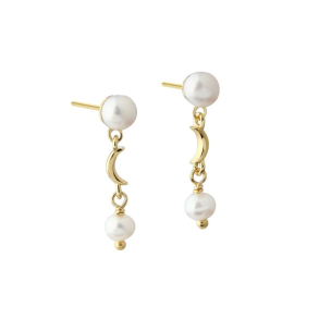 PEARL MOON EARSTUD  | GOLDEN