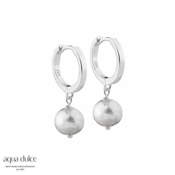 WHISPER PEARL HOOP | SILVER