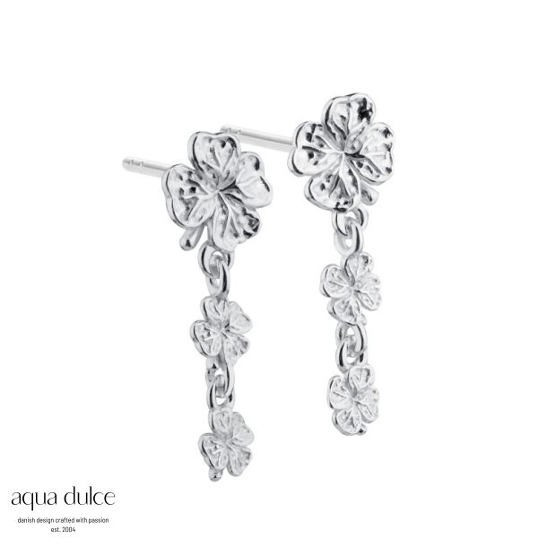 CLOVER LONG EARSTUD | SILVER