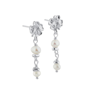 CLOVER PEARL EARSTUD | SILVER