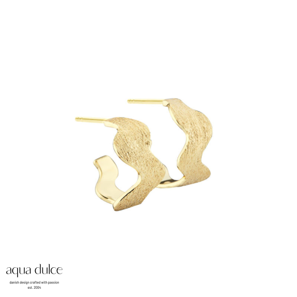 DREAMLIT WAVY HOOP 14 MM. | GOLDEN