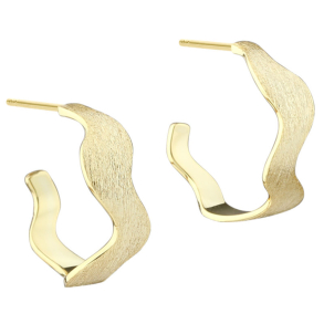 DREAMLIT WAVY HOOP 18 MM. | GOLDEN