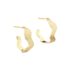 DREAMLIT WAVY HOOP 18 MM. | GOLDEN