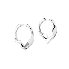 LIORA SIMPLE HOOP 16 MM. | SILVER