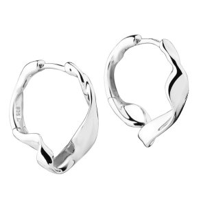 LIORA SIMPLE HOOP 16 MM. | SILVER