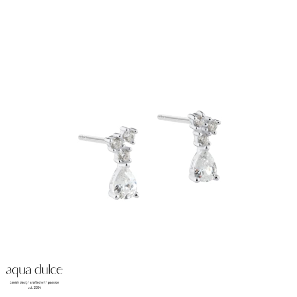 NEW AURA DROP EARSTUD | SILVER