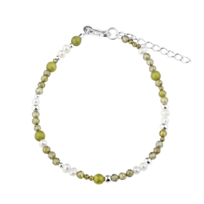AYA OLIVE BRACELET | SILVER