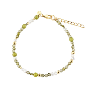 AYA OLIVE BRACELET | GOLDEN