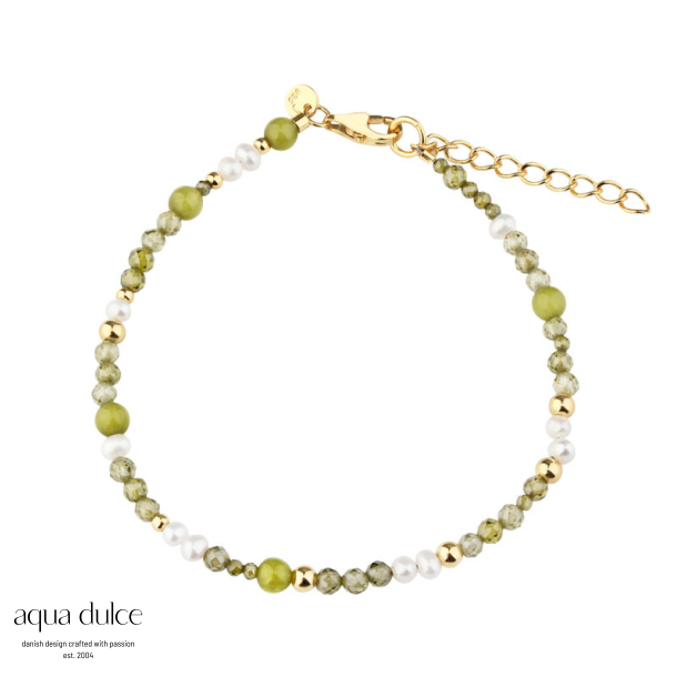 AYA OLIVE BRACELET | GOLDEN