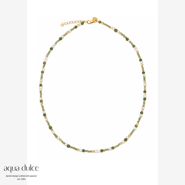 AYA OLIVE NECKLACE | GOLDEN