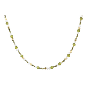 AYA OLIVE NECKLACE | GOLDEN