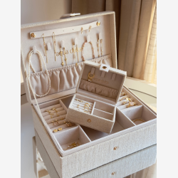 JEWELLERY BOX BIG | SAND - Tarif kode 4202 92 98 90