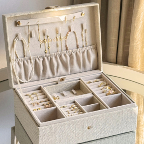 JEWELLERY BOX BIG | SAND - Tarif kode 4202 92 98 90