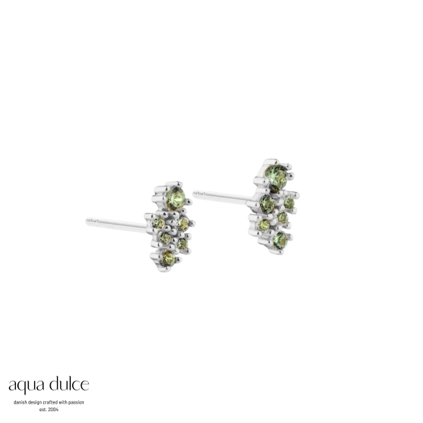 NEW AURA OLIVE EARSTUD | SILVER