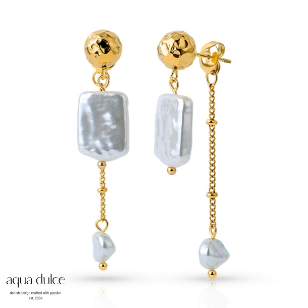 SQUARE PEARL EARSTUD